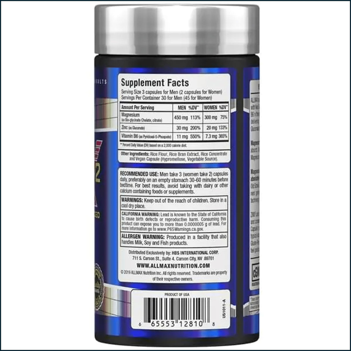 Allmax ZMX2 Advanced, 90 Capsules Testosterone Boosters Allmax Nutrition