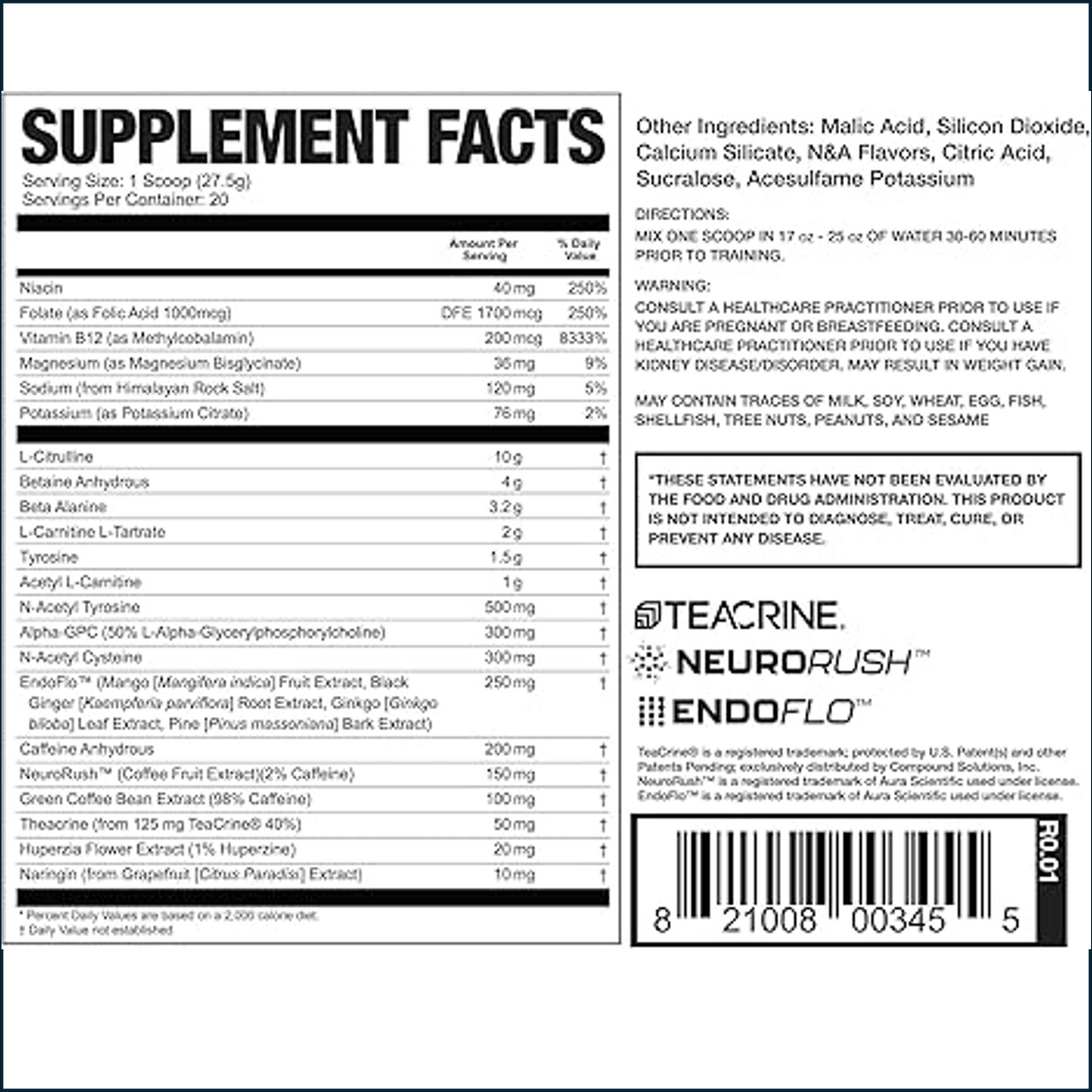 Magnum Limitless X16 Pre-WorkOut, 20 Servings