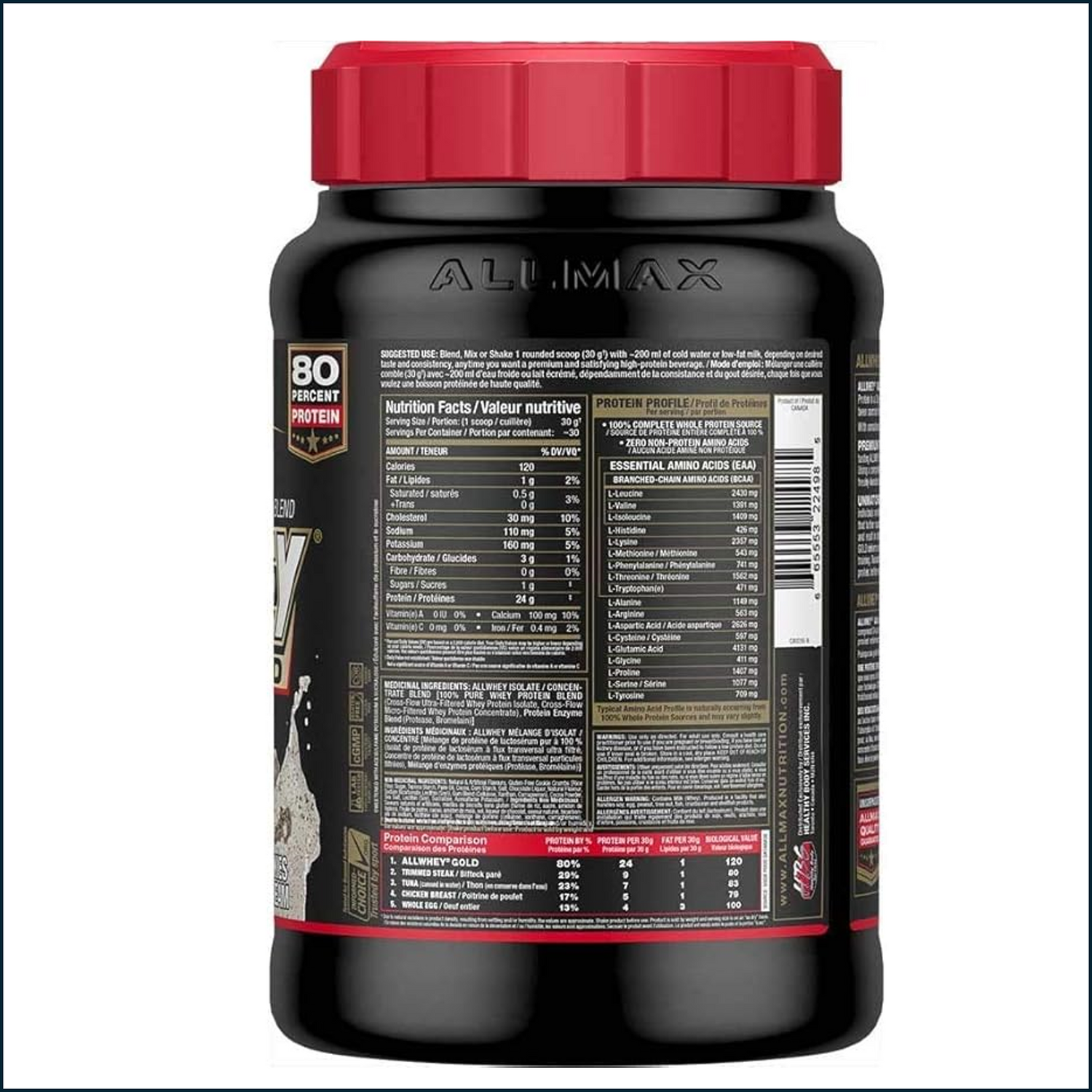 Allmax AllWhey Gold Whey Protein, 2lbs