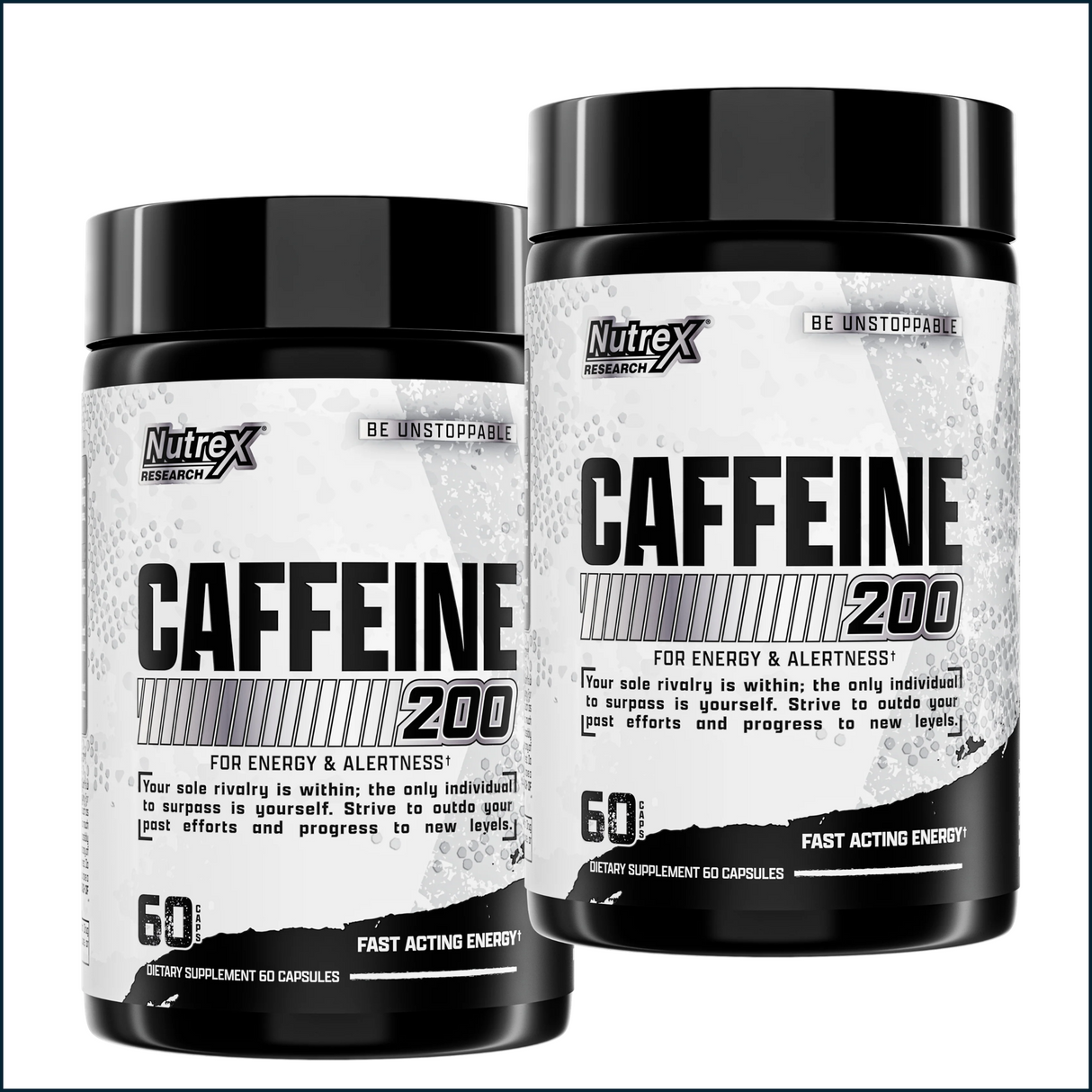 Nutrex Caffeine 200mg, 2 x 60 Caps
