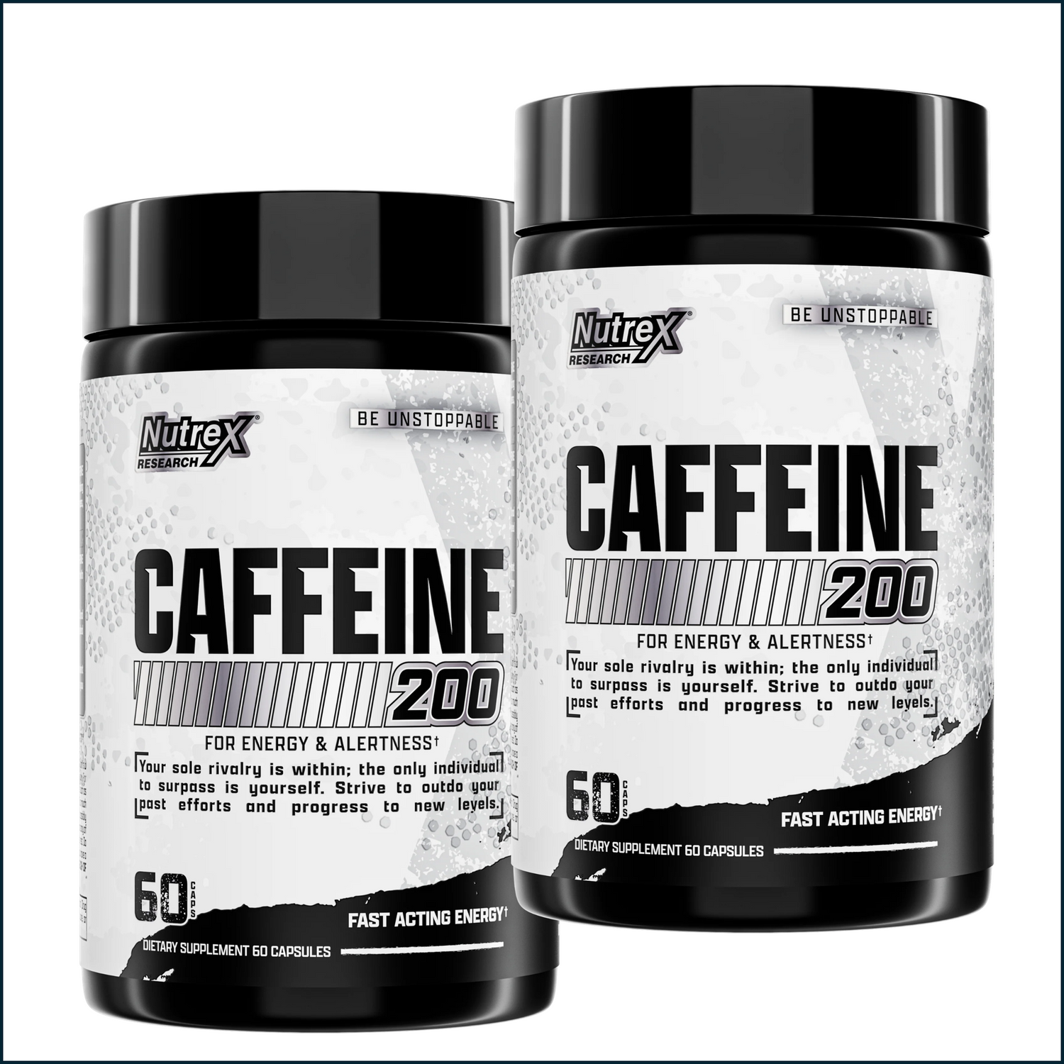 Nutrex Caffeine 200mg, 2 x 60 Caps