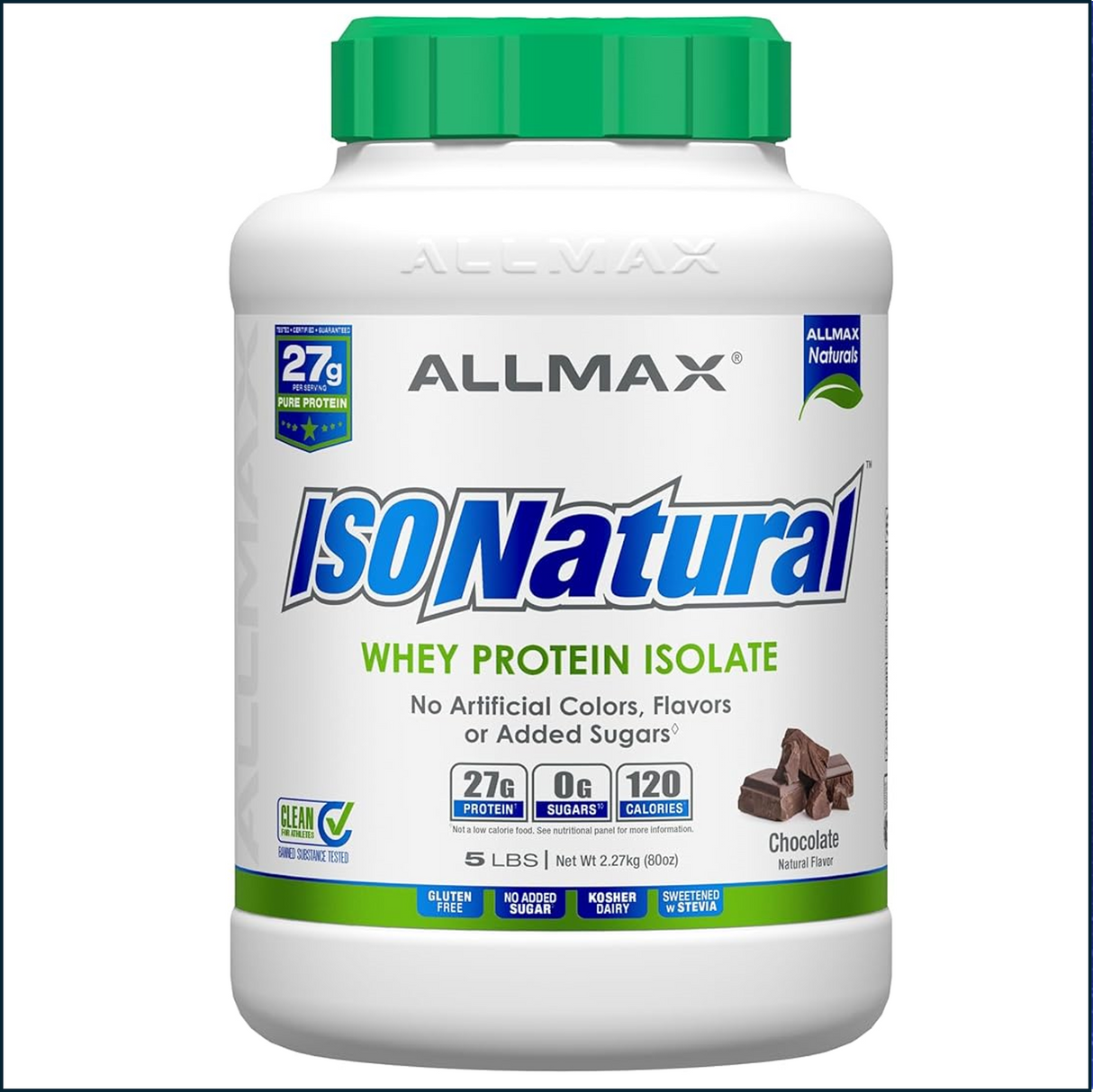 Allmax IsoNatural Pure Whey Protein, 5lbs