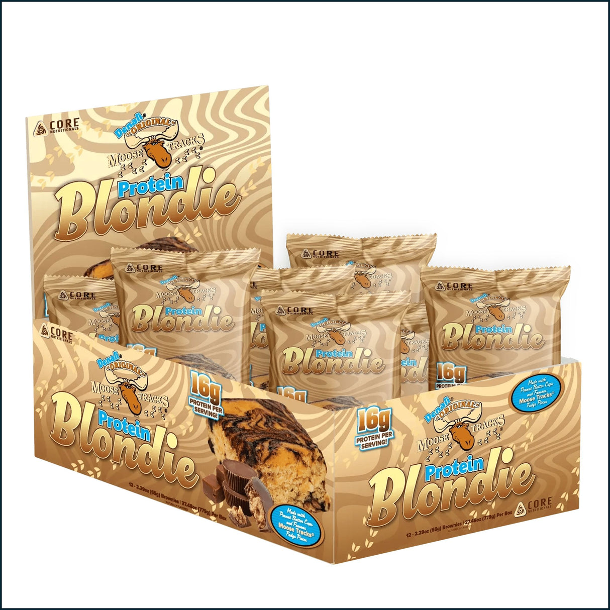 Core Nutritionals Protein Blondie - Box of 12 Bars, Cookies & Snacks Core Nutritionals