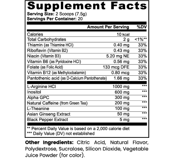 Midwest Method Energy Powder IQ - Sour Grape, 20 Servings