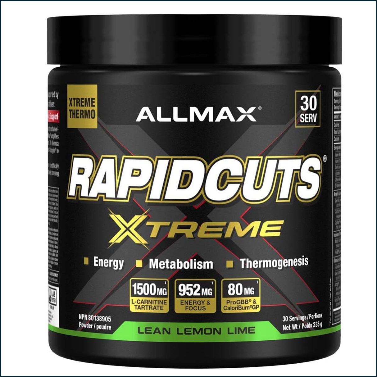 AllMax RapidCuts Extreme Powder, 30 Servings