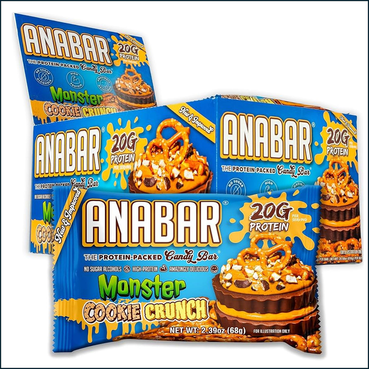 Anabar Monster Cookie Crunch - Box of 12 Bars, Cookies & Snacks Anabar