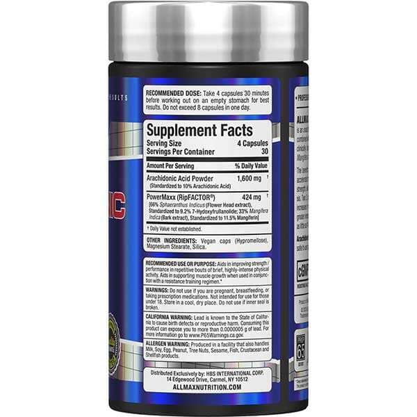 Allmax Arachidonic Acid+, 120 Capsules Testosterone Boosters Allmax Nutrition