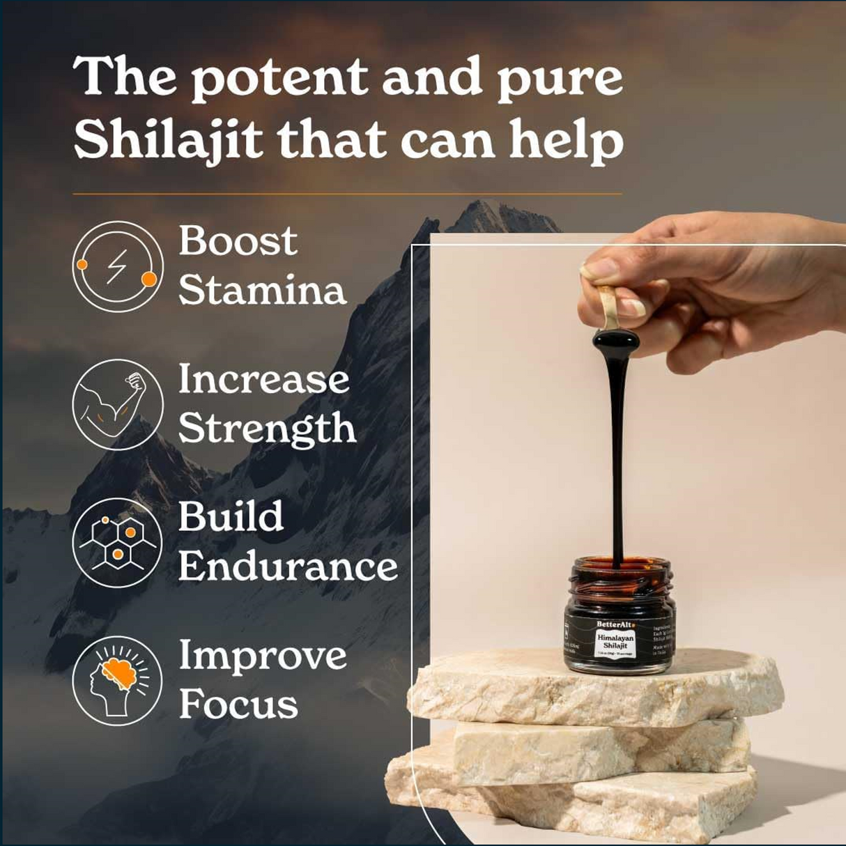 BetterAlt Himalayan Shilajit, 2 x 30g