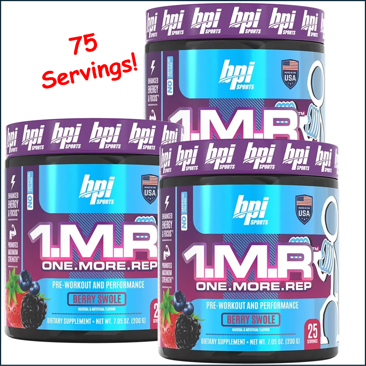 BPI Sports 1MR Pre-WorkOut, 75 Servings