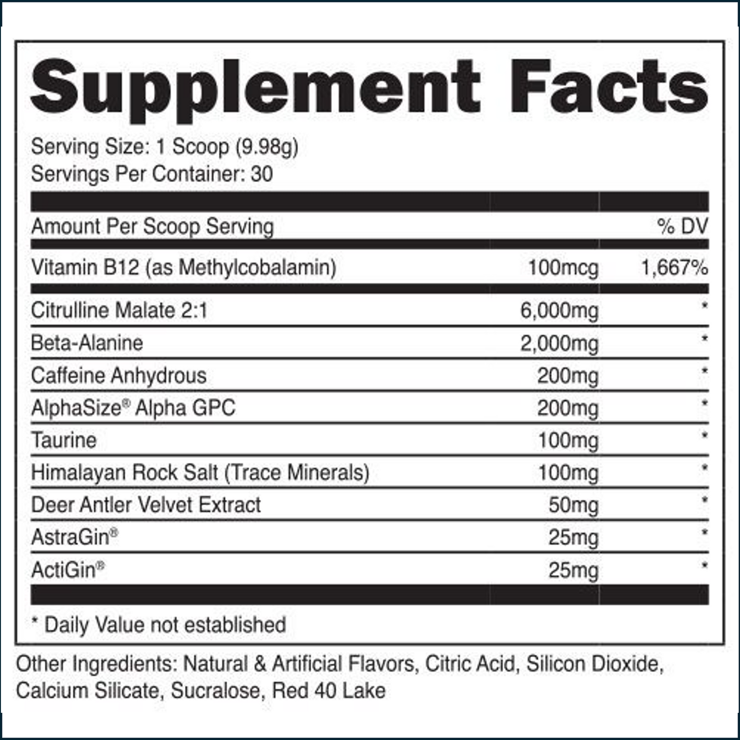 Bucked Up Pre-Workout Powder, 30 Servings