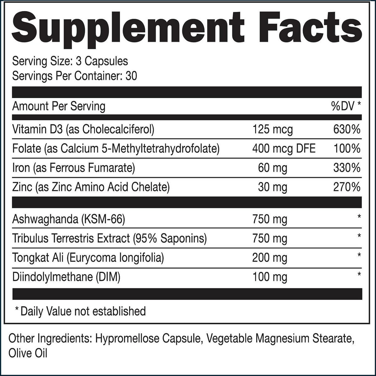 Bucked Up RUT Test Booster, 90 Capsules