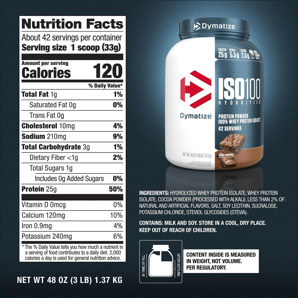 Dymatize ISO100 Hydrolyzed Protein, 3lbs CLEARANCE Dymatize
