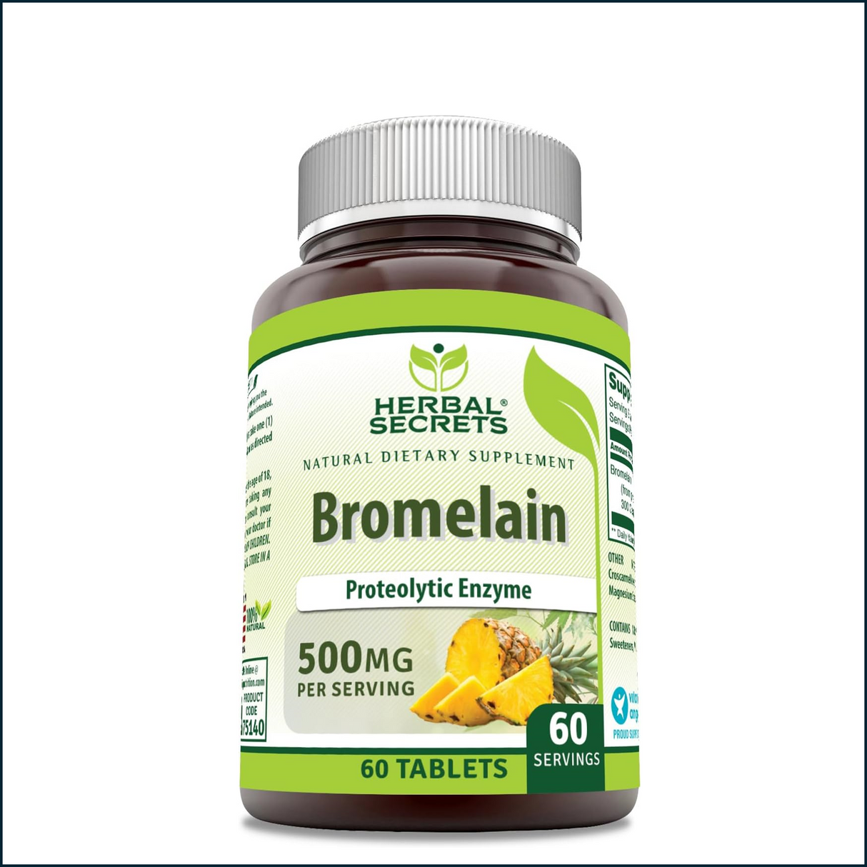 Herbal Secrets Bromelain, 60 Servings