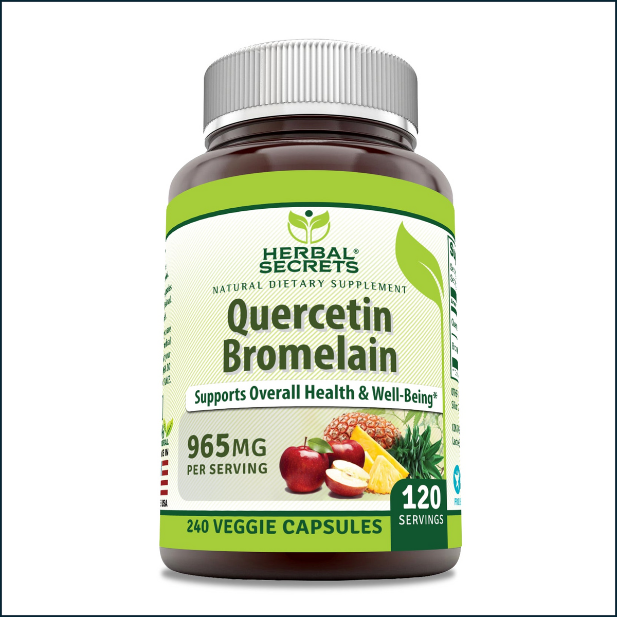 Herbal Secrets Quercetin Bromelain, 240 Veggie Capsules