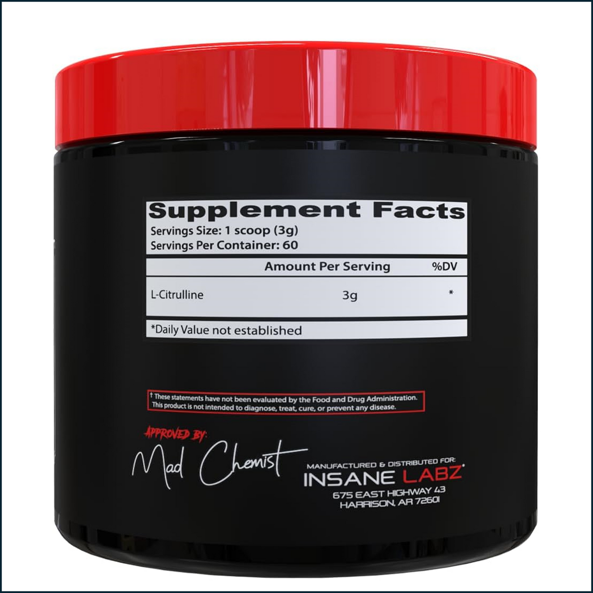 Insane Labz L-Citrulline, 60 Servings