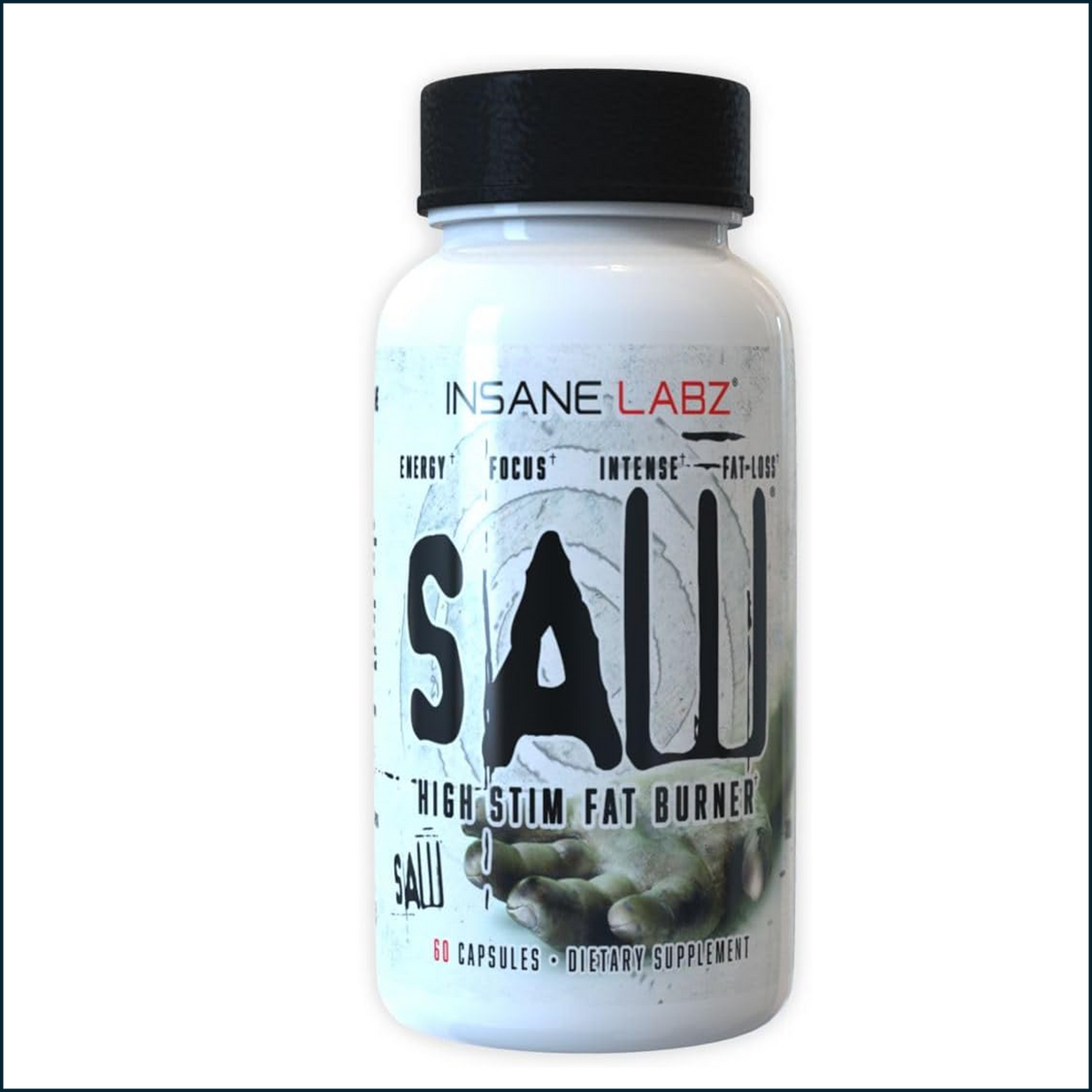 Insane Labz Saw High Stim Fat Burner, 60 Capsules