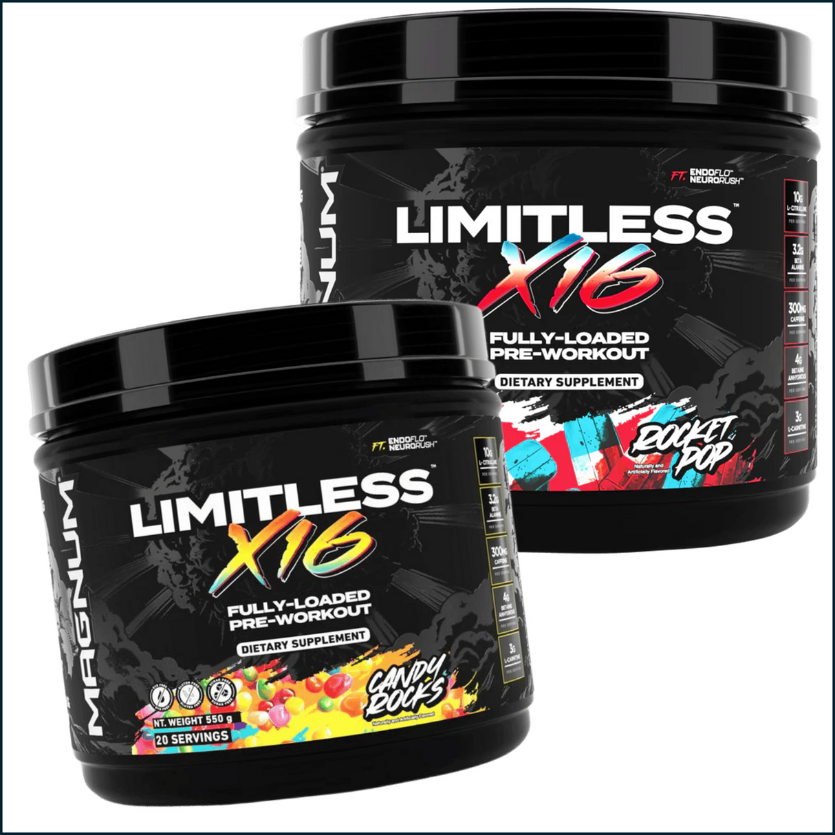 Magnum Limitless X16 Pre-WorkOut, 2 x 20 Servings