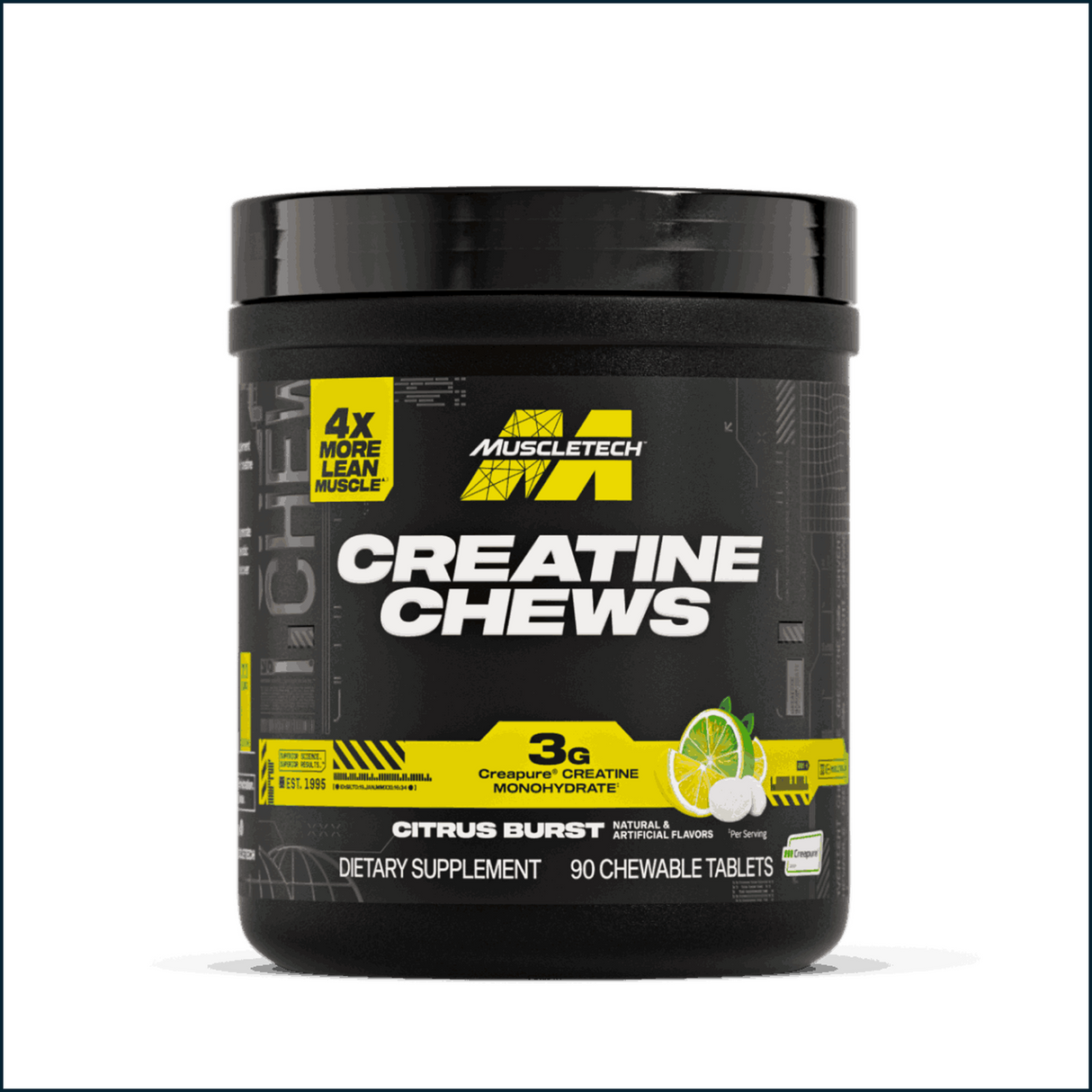 MuscleTech Creatine Chews, 90 Chewable Tablets