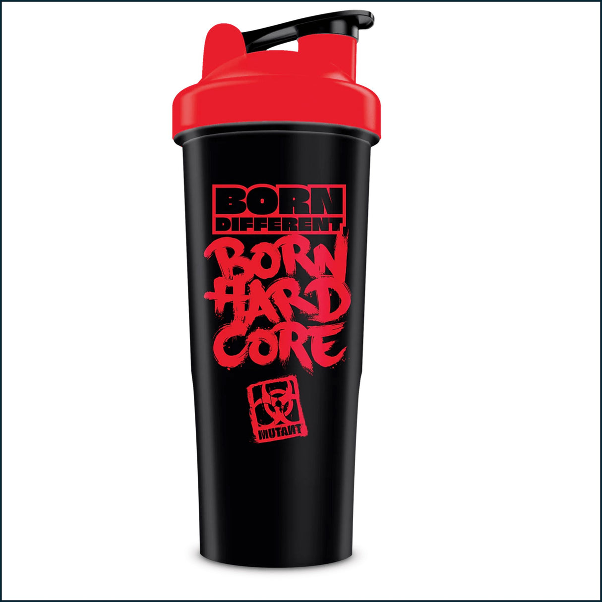Mutant Born Different Born Hardcore Shaker, 1L Shirts | Shakers | Bags Mutant Black with Red Lid