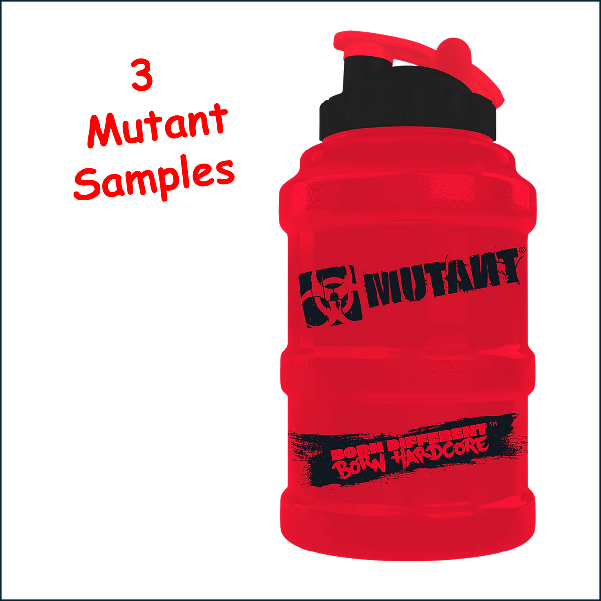 Mutant Born Hardcore Mega Mug – 2.6 L / 91 oz + 3 Mutant Samples