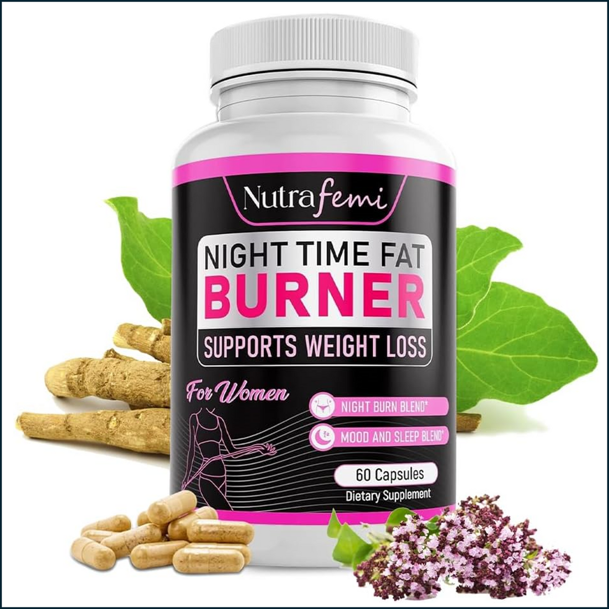 Nutrifemi Night Time Fat Burner, 60 Capsules
