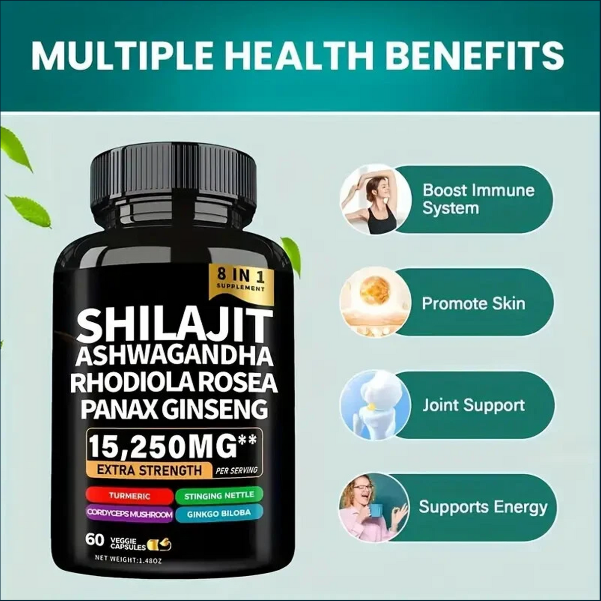 NutraFemi NaturalRX Shilajit, 60 Veggie Capsules