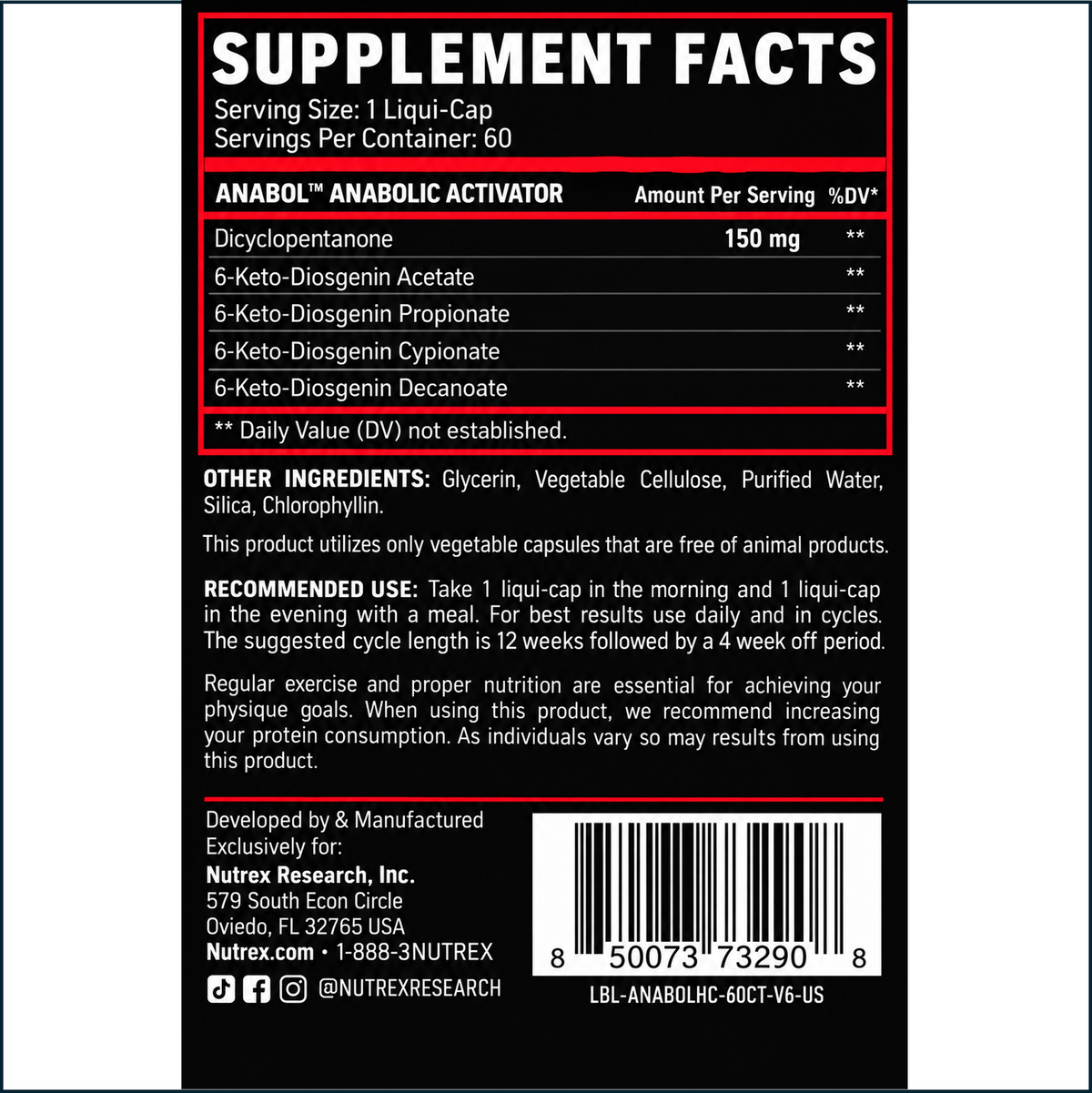 Nutrex Anabol Hardcore & Vitadapt Complete Multivitamin, Combo Pack