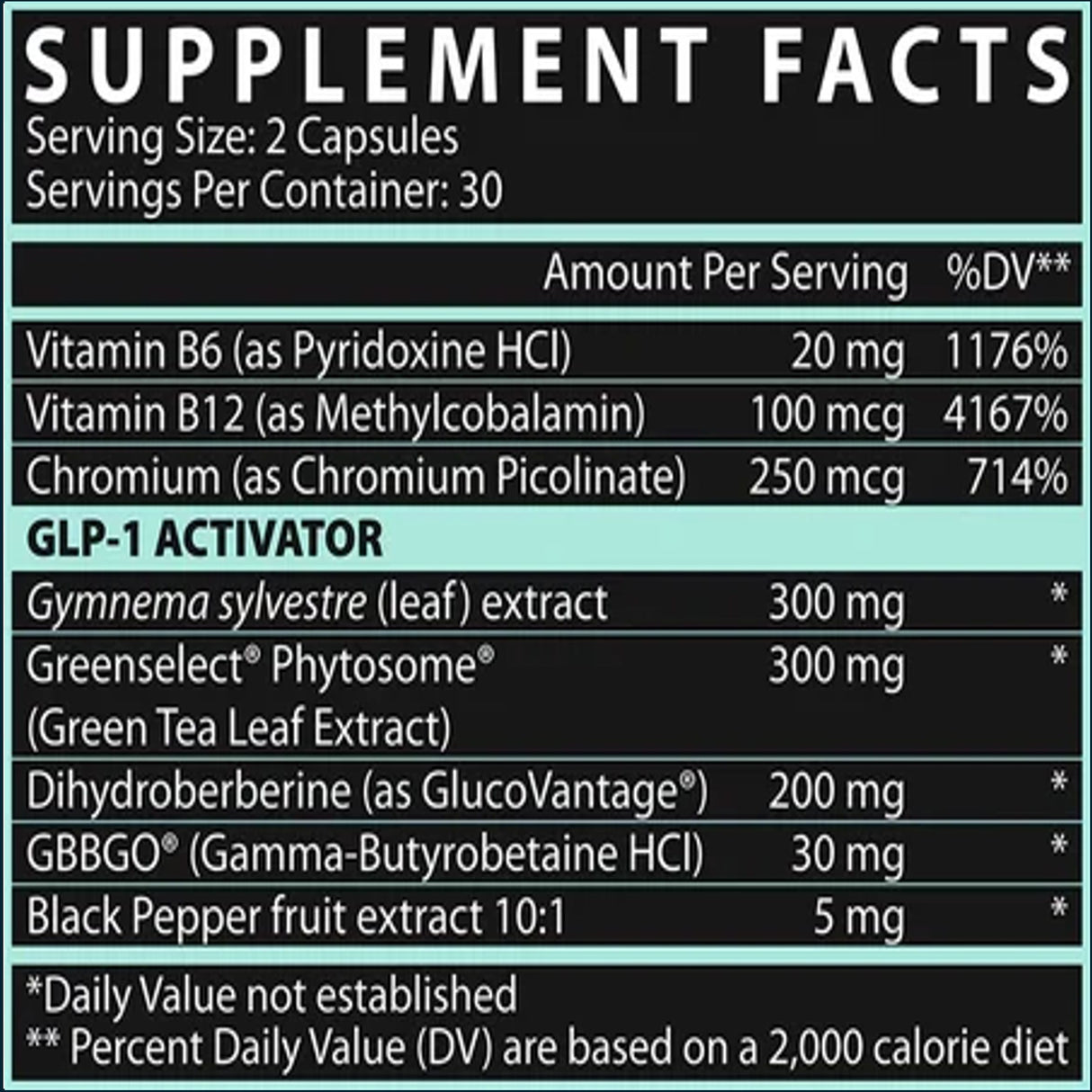 Nutrex Burn30 GLP1+ Control, 2 x 60 Capsules Weight Loss Nutrex Research