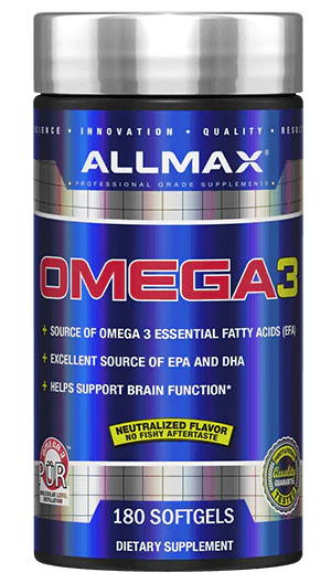 Allmax Omega 3 (Ultra-Pure Cold-Water Fish Oil), 180 Softgels