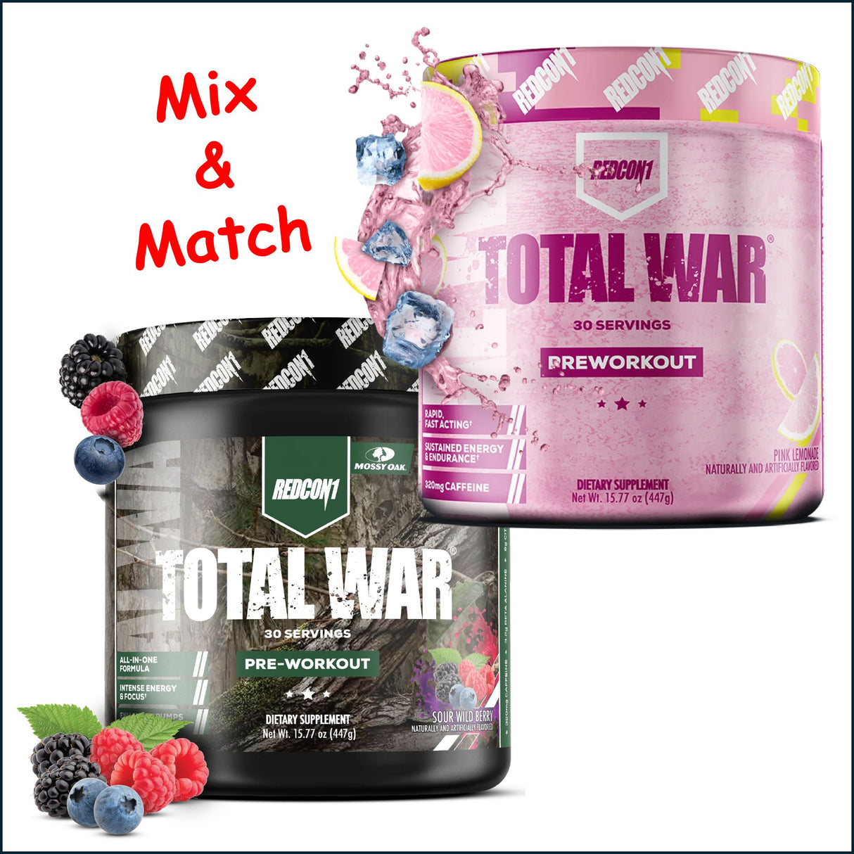 RedCon1 Total War, 2 x 30 Servings Pre-Workout RedCon1