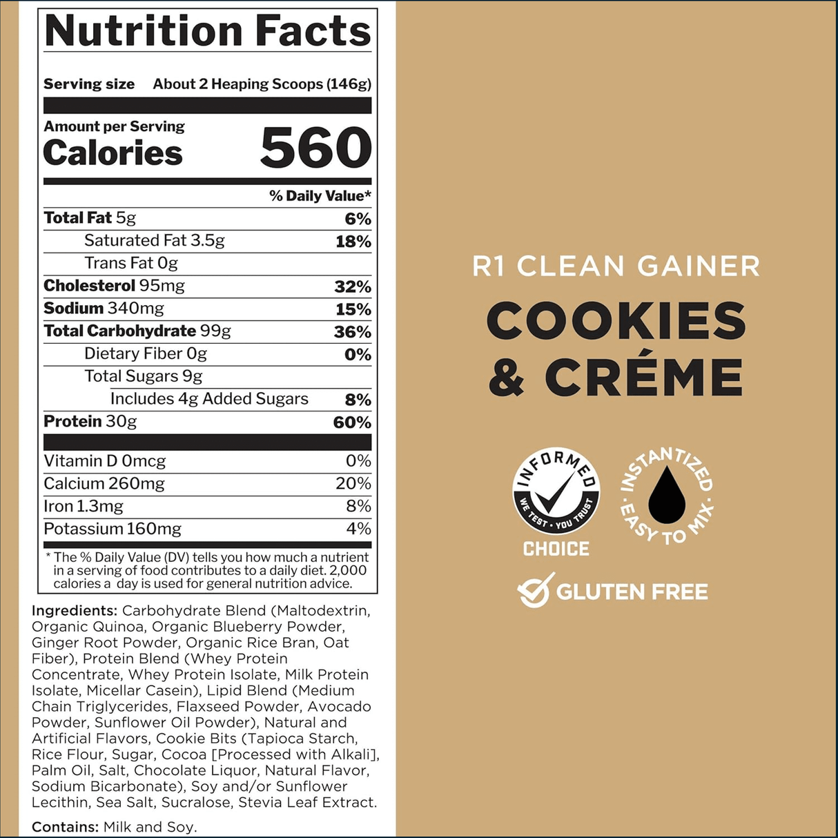 Rule 1 R1 Clean Gainer, 2 x 5lbs