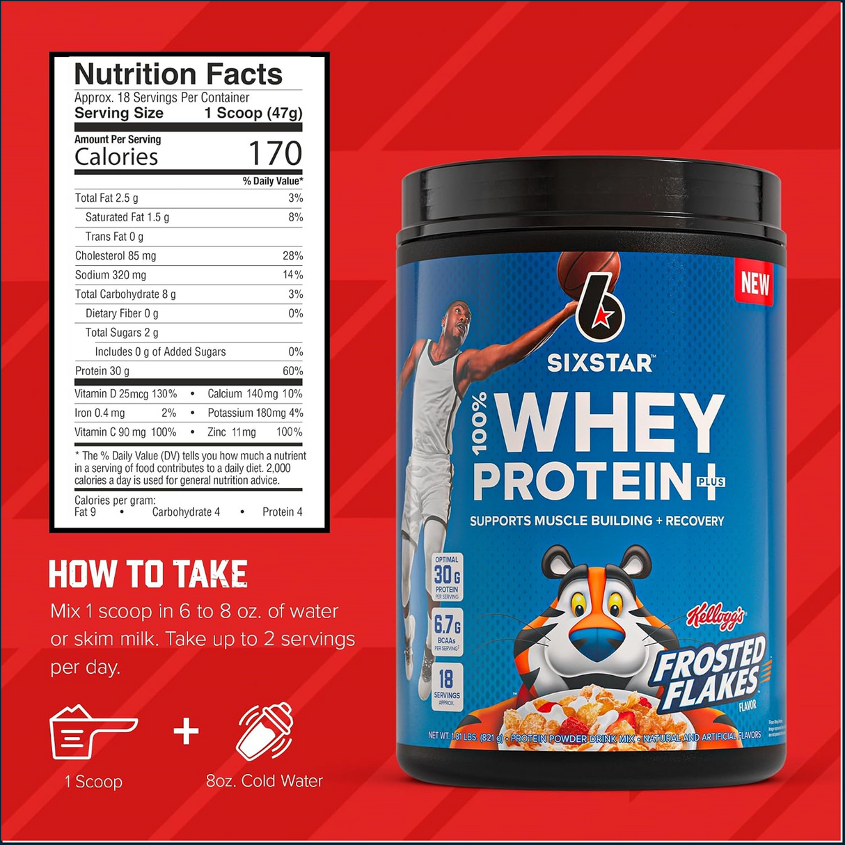 Six Star 100% Whey Protein Plus, 1.8 lbs