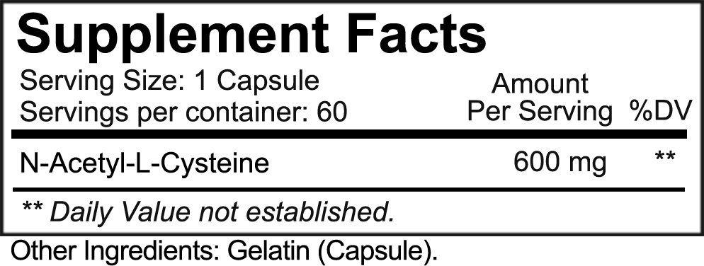 NutraKey NAC, 60 Capsules
