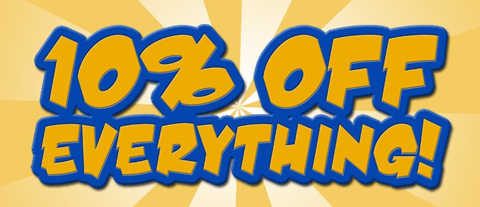 10% Off Everything! Apr 3rd-8th Only