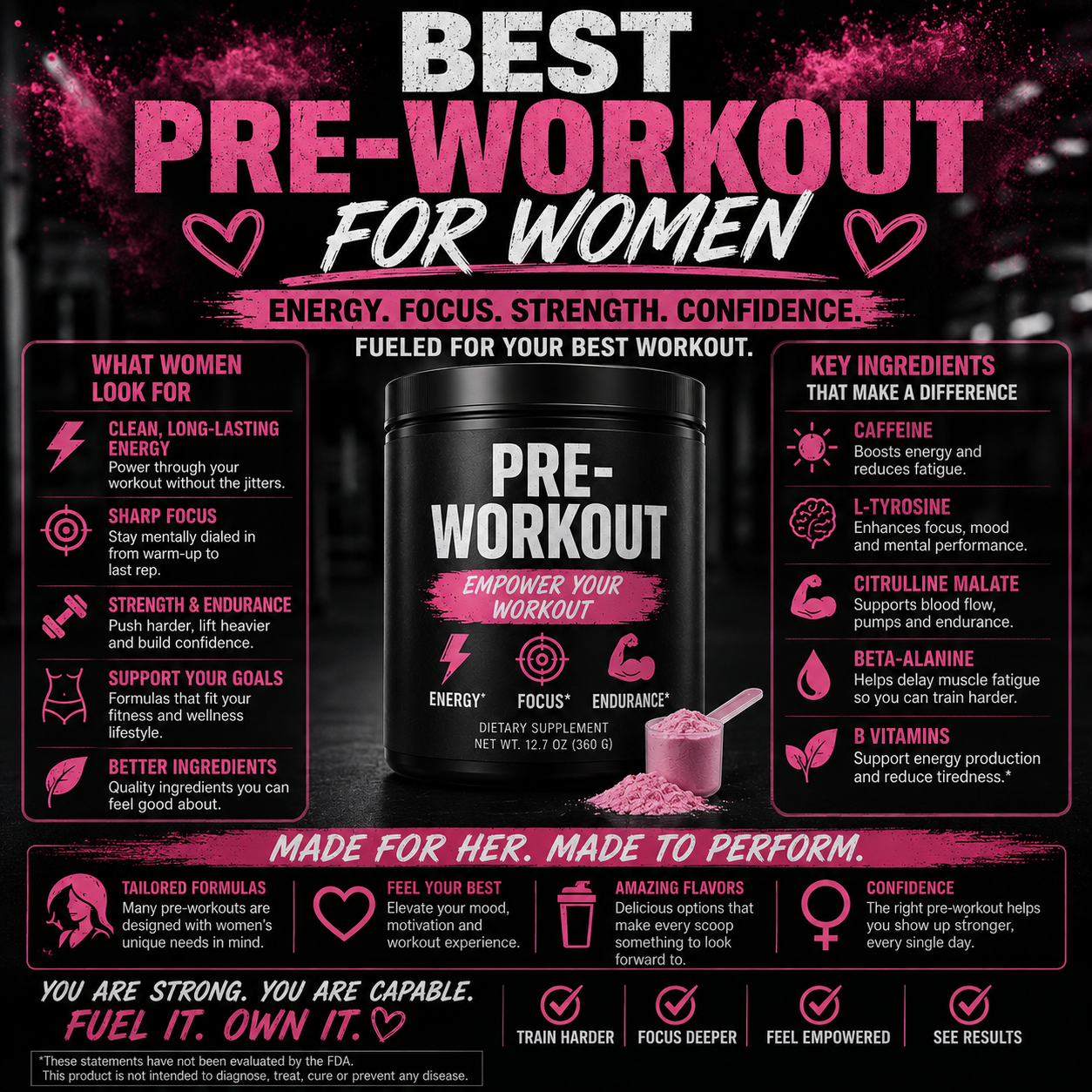 Best pre-workout supplements for women