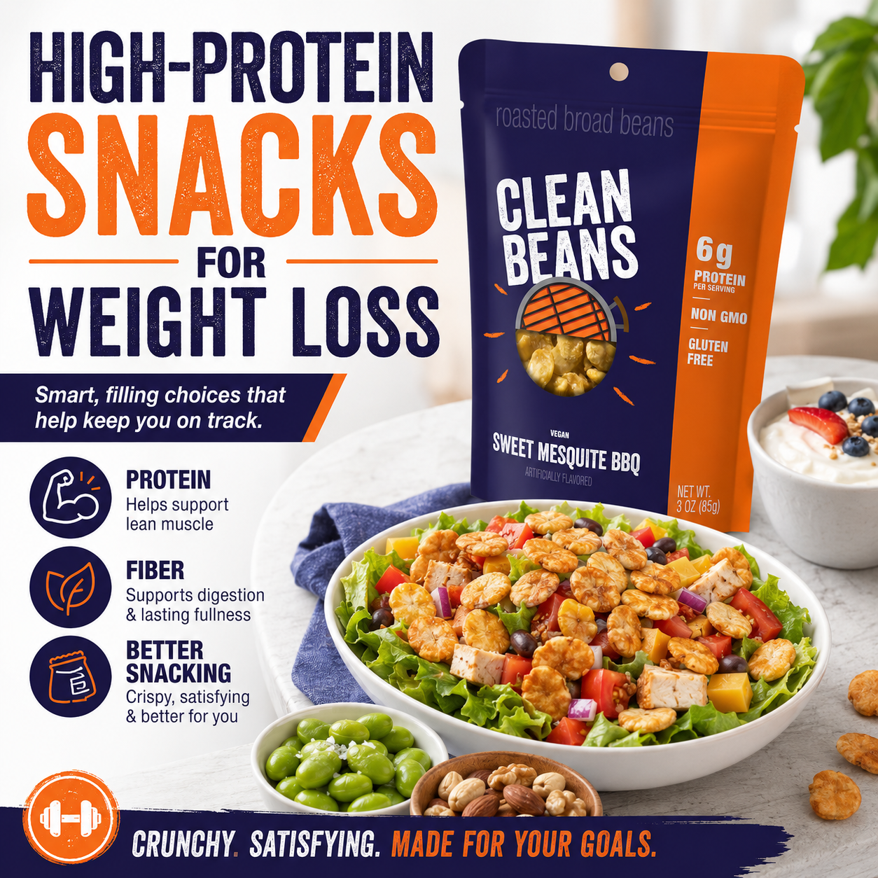 High-protein snacks for weight loss and between-meal cravings