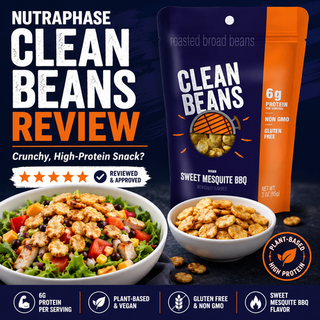 Nutraphase Clean Beans roasted fava bean protein snack review
