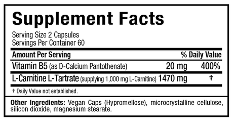 Allmax L-Carnitine + Tartrate, 120 Capsules