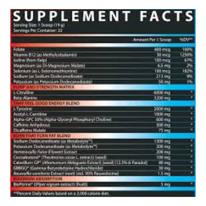 Nutrex OutLift Burn, 22 Servings