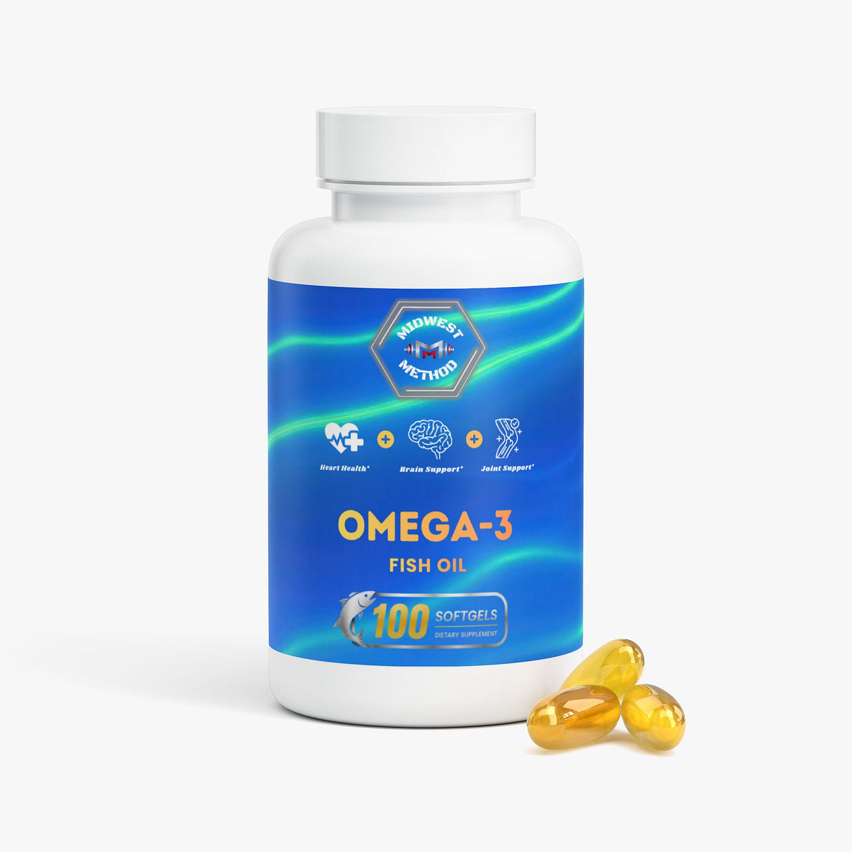 Midwest Method Omega-3 Fish Oil. 100 Softgels
