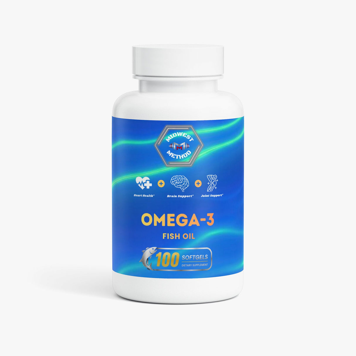 Midwest Method Omega-3 Fish Oil. 100 Softgels