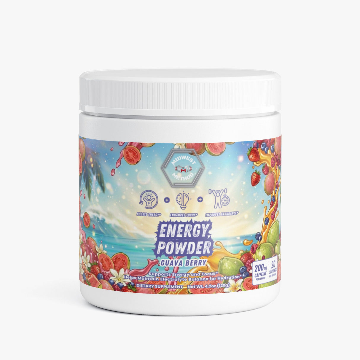 Midwest Method Energy Powder - Guava Berry, 20 Servings