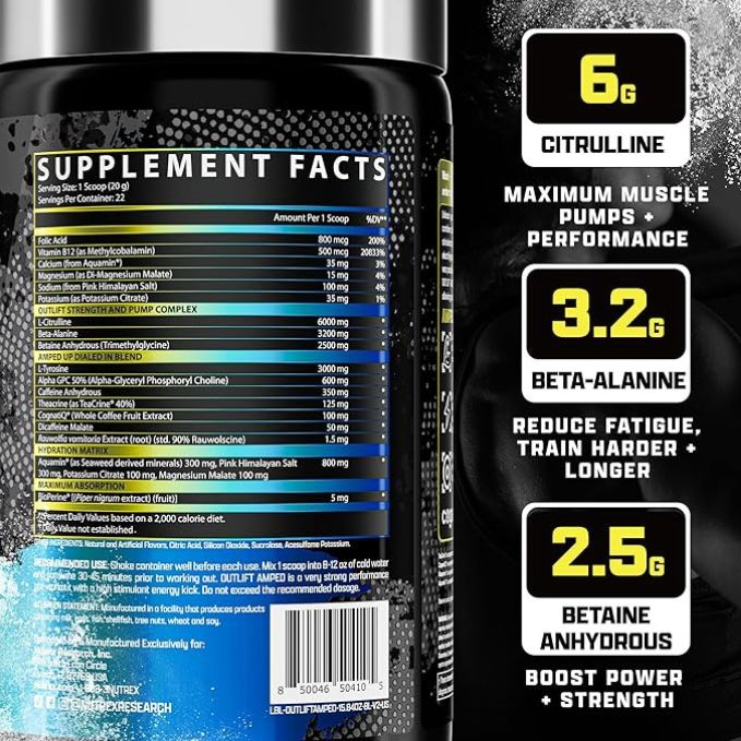 Nutrex OutLift Amped, 22 Servings