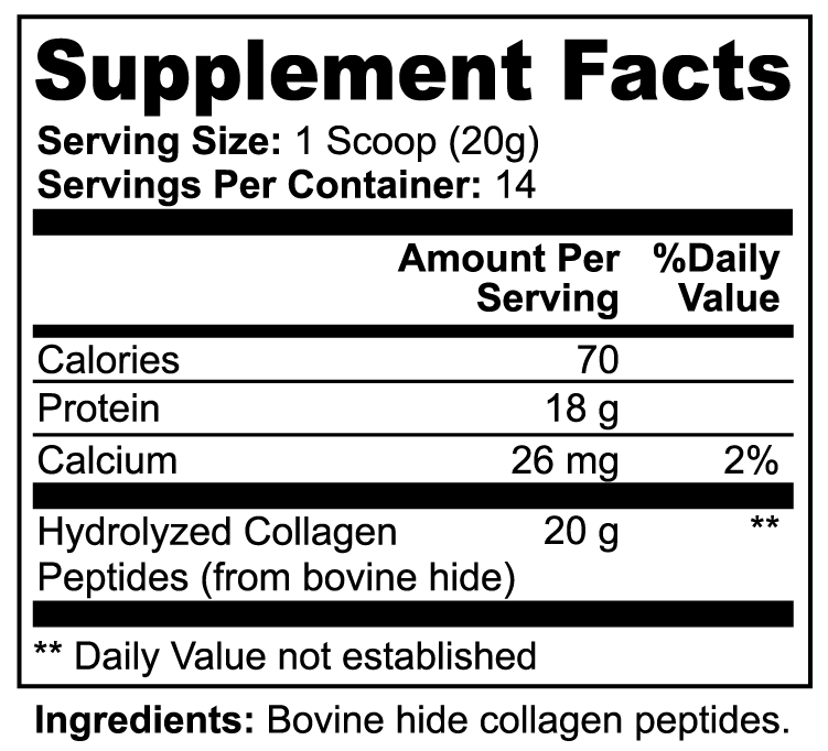 Midwest Method Grass-Fed Hydrolyzed Collagen Peptides - Unflavored, 14 Servings