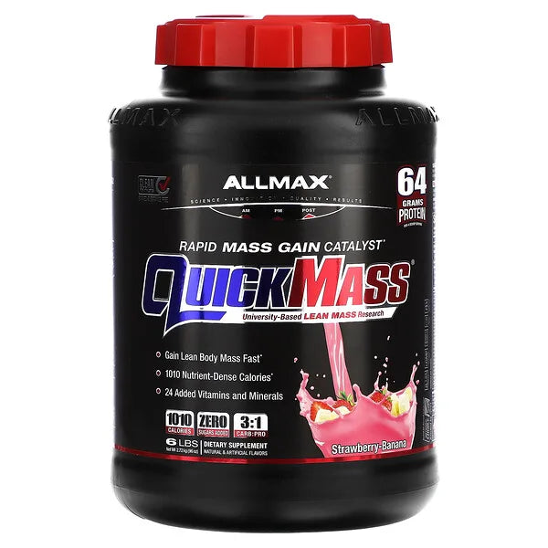 Allmax QuickMass, 6lbs - 41serv Strawberry Banana