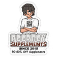 Free 4" Square PoorBoySupplements.com Custom Die Cut Roll Label (Limit One) Sample PoorBoySupplements.com 