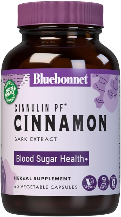 Bluebonnet Cinnulin Cinnamon, 60Caps
