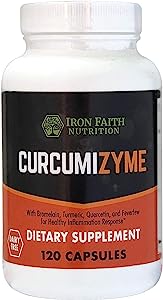 Iron Faith Nutrition Curcumizyme Joint Relief & Inflammation Support, 120 Caps (Last 2)