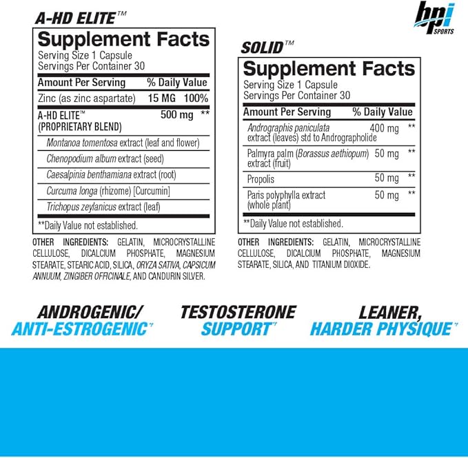 BPI Sports A-HD Elite & Solid Combo, 30 Servings