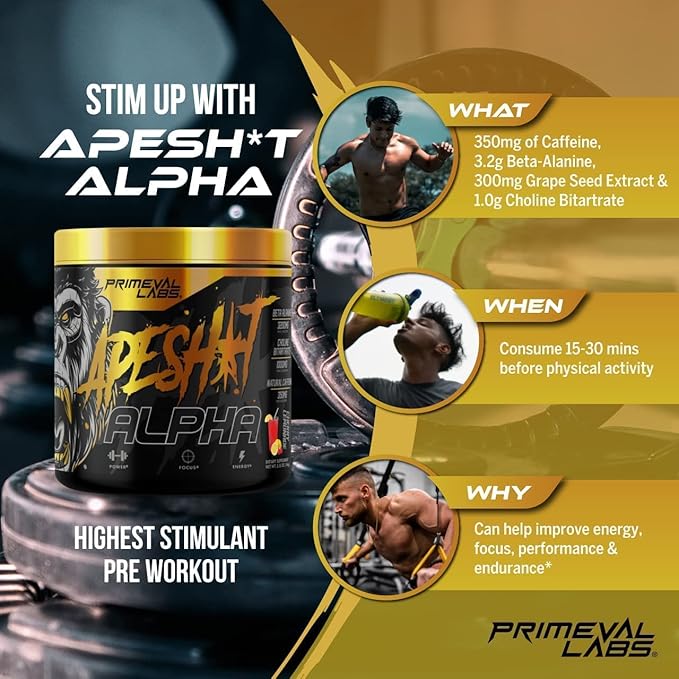 Primeval Labs Ape Sh*t Alpha, 40 Servings